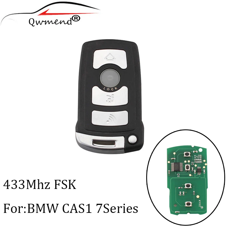 

QWMEND 4Buttons Smart Remote key For BMW Cas1 System 315Mhz 433Mhz For BMW 7 SERIES E65 E66 2002-2008 Car keys