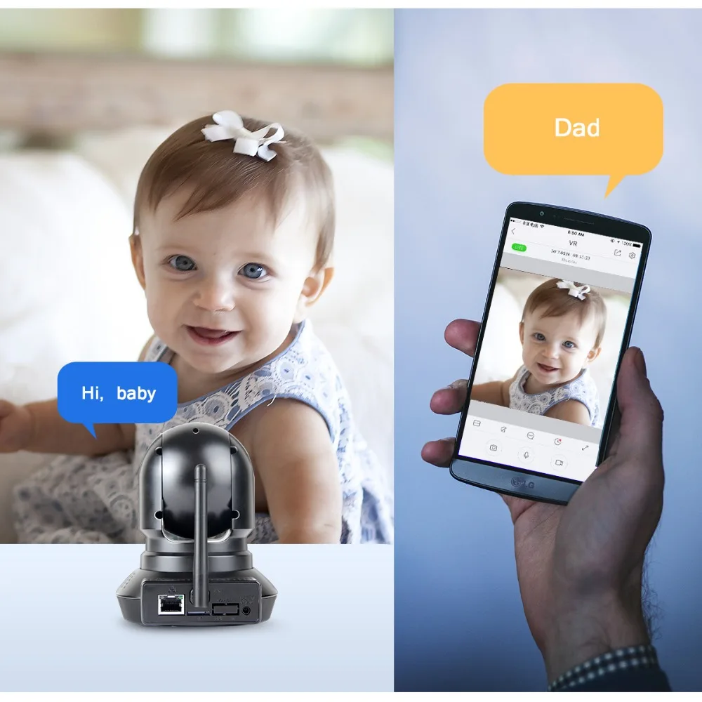 720P домашняя IP камера безопасности двухсторонняя аудио беспроводная мини камера 1MP ночное видение CCTV WiFi камера детский монитор