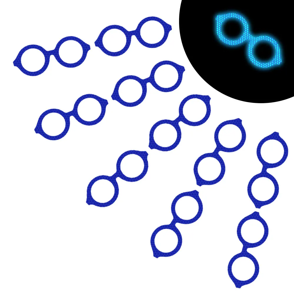 Оправы для очков отражающая наклейка Стикеры s обеспечивающие Безопасность Светоотражающие Стикеры детсой безопасности для одежды рюкзак велосипеды для автомобилей и мотоциклов - Цвет: Синий