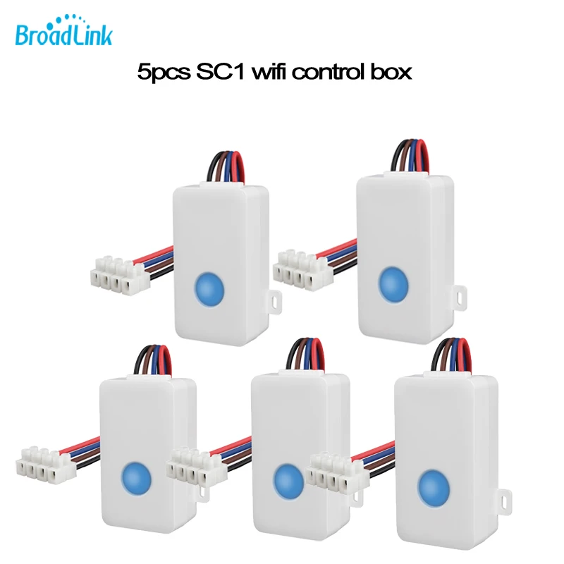 

5pcs Broadlink SC1 Home Automation Modules Smart Switch WiFi APP 2.4GHz Control Box Timing Wireless Remote Control 2500W
