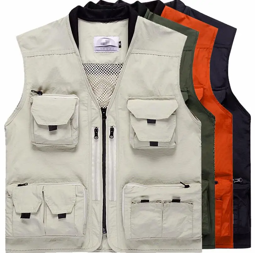 Summer Men Multifunctional Quick Drying Fly Fishing Vest Sleeveless