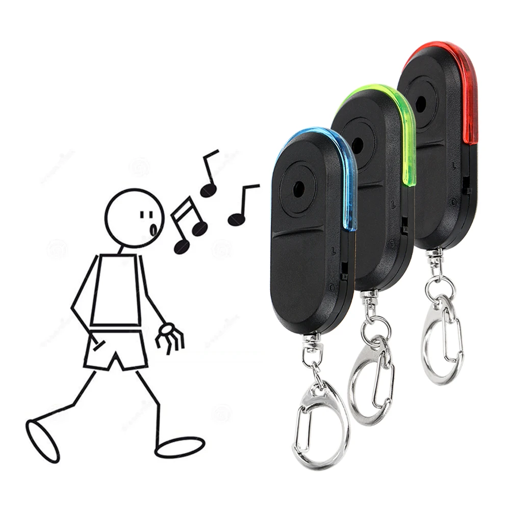 

Car Keyring Key Locator with LED Flash Light Key Finder Whistle Sound Induction Anti-lost Device Wireless Keychain Key Chain