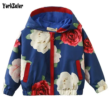 

Yorkzaler Spring Autumn Children's Jacket For Girls Boys Printed Floral Kids Outerwear Hooded Long Sleeve Toddler Baby Coats