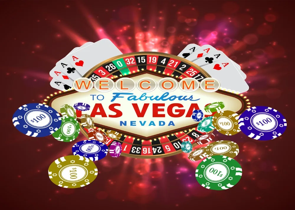 DePhoto Vinyl Photography Backdrop Casino Las Vegas Card Fabulous Party Background Photobooth Photocall Decor Printed Custom