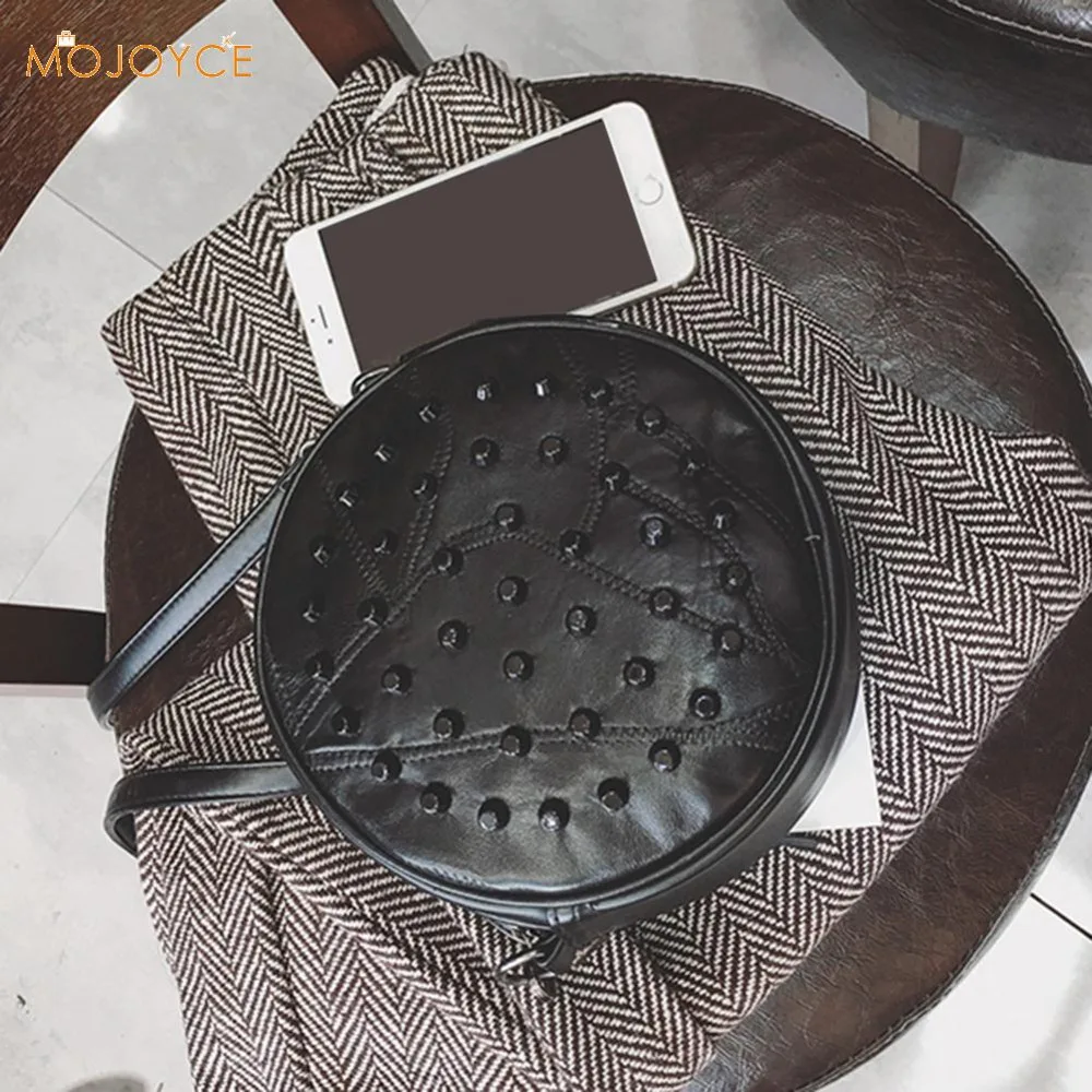 الغنم حقيبة ساع المرأة الماركات برشام لطيف جولة البسيطة حقيبة كتف 2019 Crossbody حقيبة أسود شرابة السيدات حقائب يد جلدية