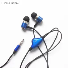 Linhuipad 3,5 мм Металлические стереонаушники с регулятором громкости 500 шт./партия