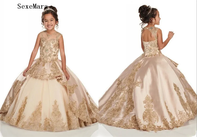 little girl champagne dress