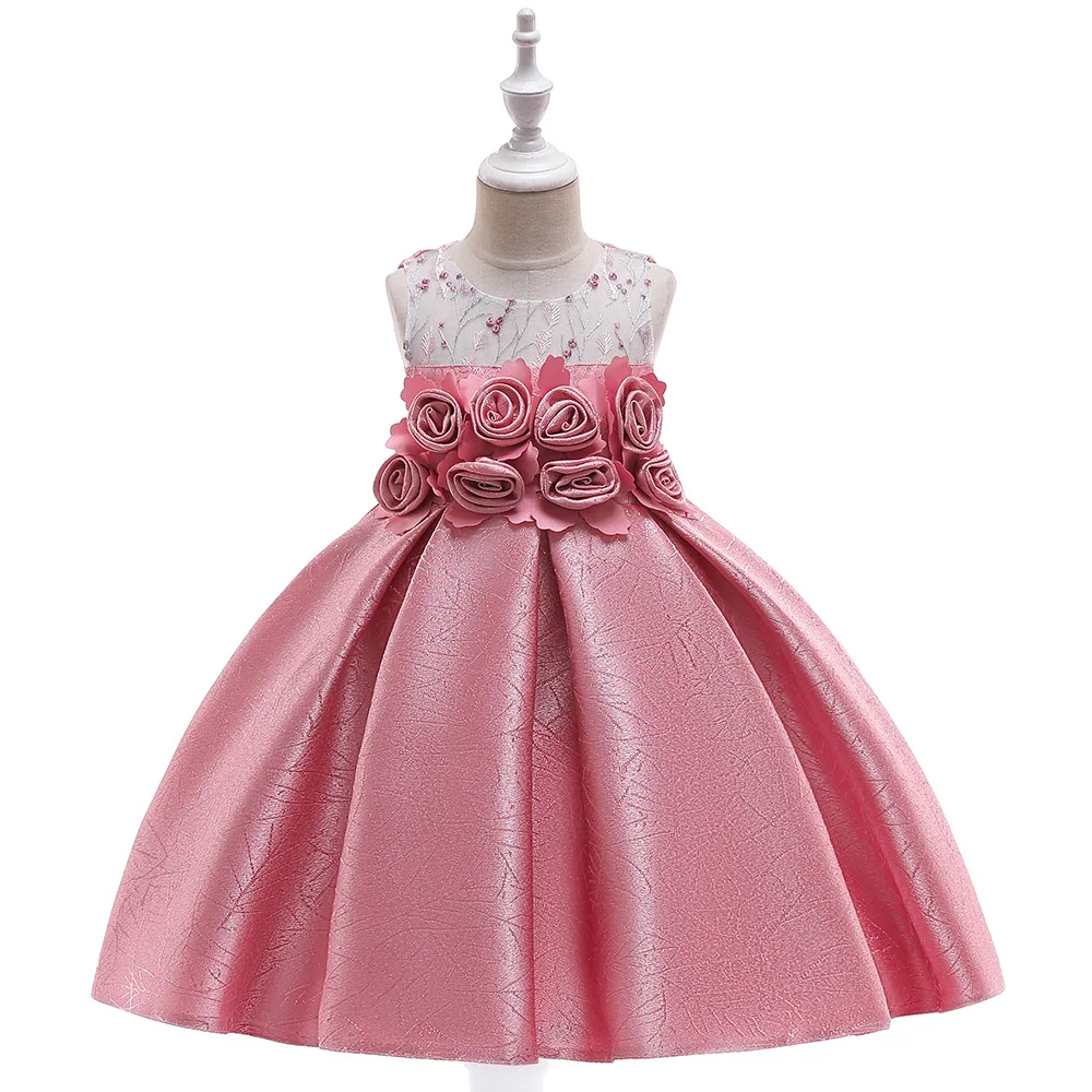 

Flower Girl Dress Kids Dresses for Girls Evening Party Dresses Summer Kids Costume Elegant Princess Girls Wedding Dress
