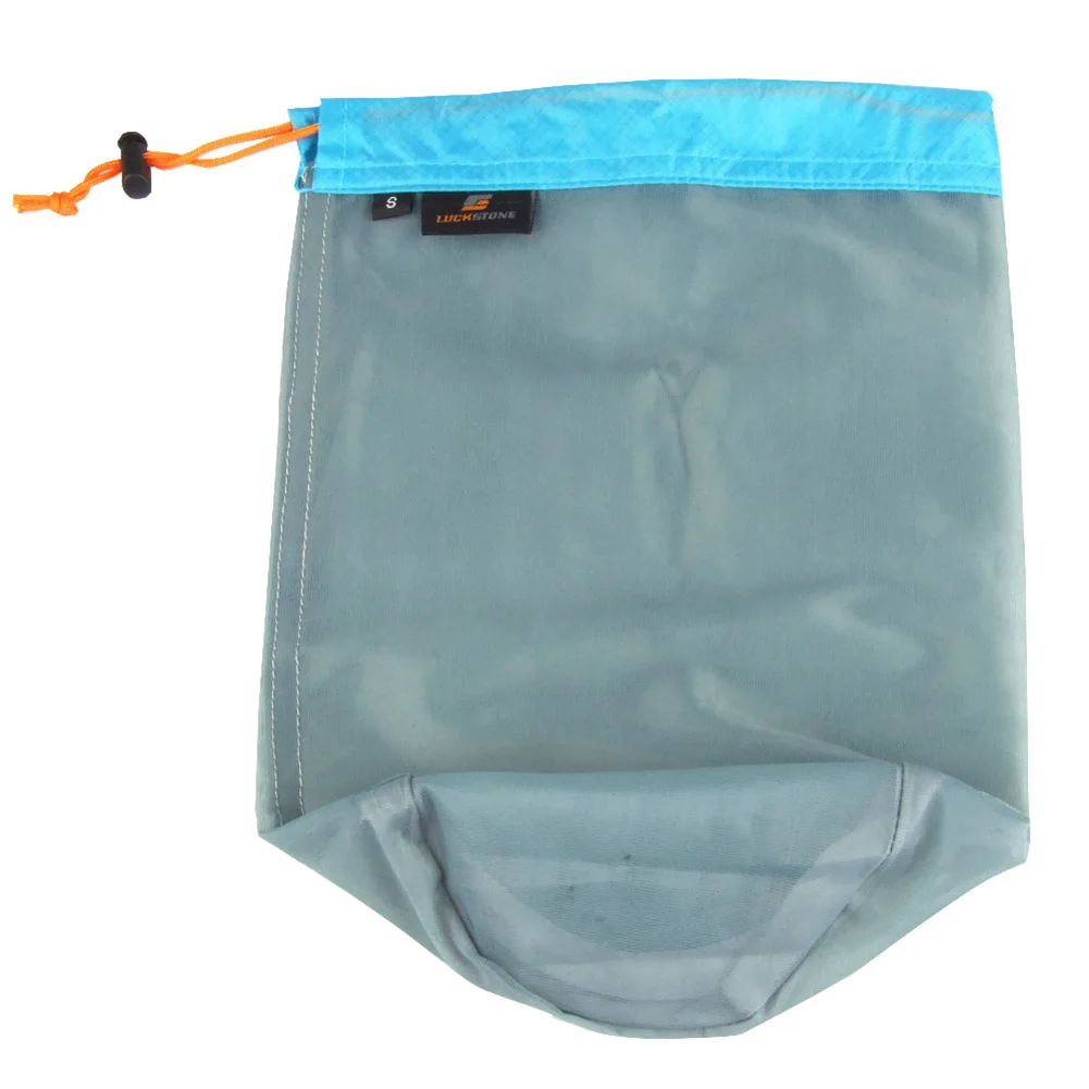 VGEBY Nylon Mesh Stuff Storage Sack Drawstring Bag For Camping