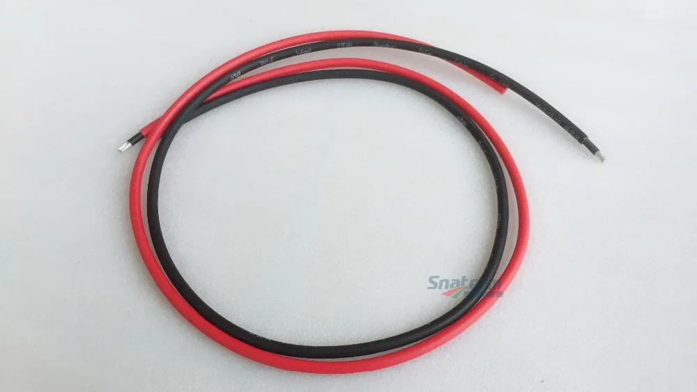 10 м 10AWG 6mm2 Солнечный Кабель красный или черный PV кабель провод медный проводник XLPE куртка сертификат tuv EU US
