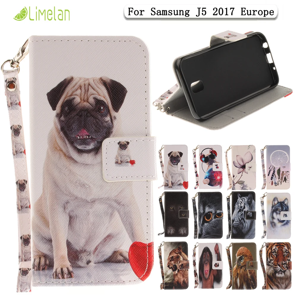 Limelan для Samsung Galaxy J5 j530 чехол телефона милый тигр кошелек кожаный Стенд откидная