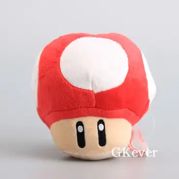 

Super Mario Bros Mushrooms Toad Red Color Plush Dolls Soft Stuffed Toys 5" 12 cm