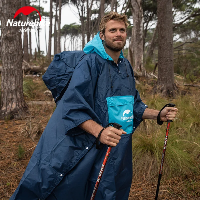 Naturehike 3 в 1 Многофункциональный плащ водонепроницаемый пончо дождевик Открытый дождевик для кемпинга пешего туризма рыбалки альпинизма