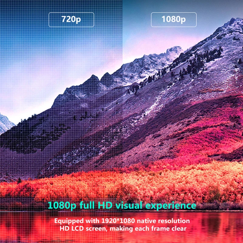 Видеопроектор Rigal с разрешением Full HD 1920*1200 для домашнего кинотеатра, офиса 4000 люмен, проектор для домашнего кинотеатра 3D