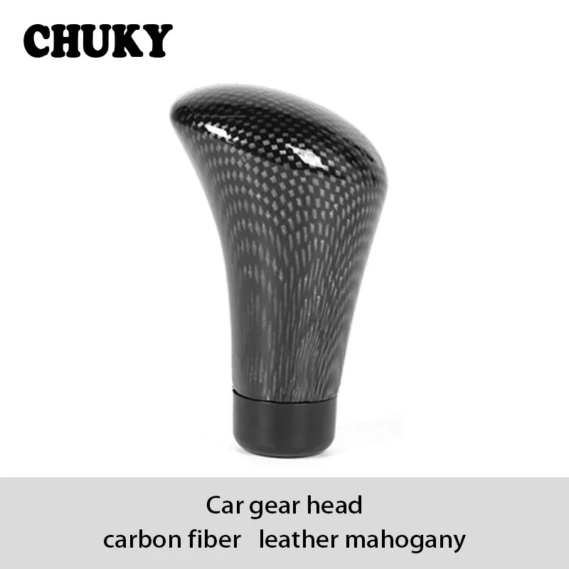 

CHUKY Carbon Fiber Imitation Mahogany Manual Gear Knob Shifter Lever Cover For Fiat 500 Punto Chevrolet Cruze Aveo Peugeot 206