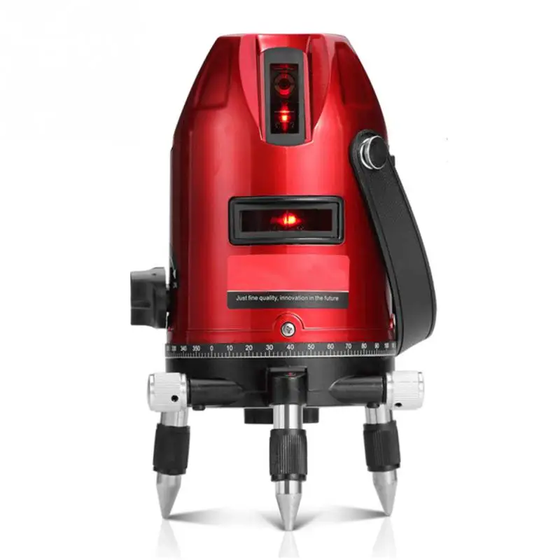 

New Waterproof professional Laser spirit level laser 5 line 6 point infrared level instrument with Adjustable feet