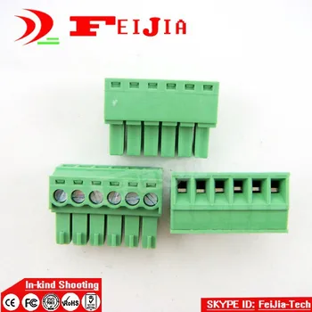 

15EDG-3.5-6P 6Pin Plug Screw Terminal Block ROHS connector 3.5mm 10pcs/lot Free shipping