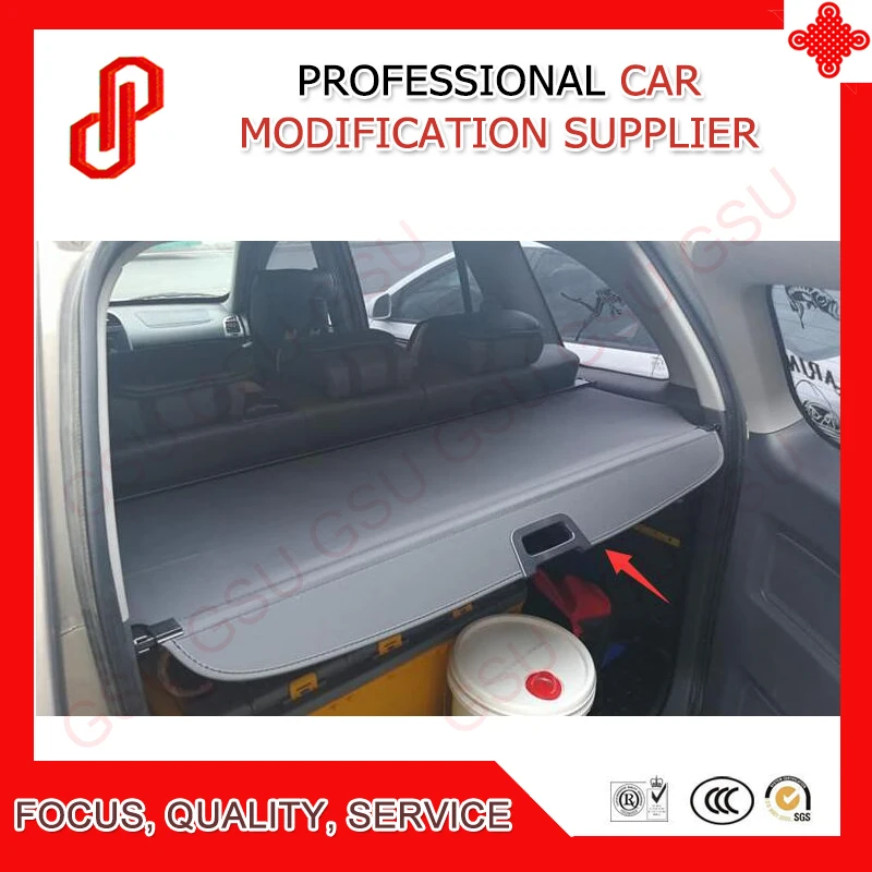 

Black Beige color Rear Trunk Security Shield retractable Tonneau cover Cargo cover for Tiggo 3 2005 06 07 08 09 10 11 12 13 - 18