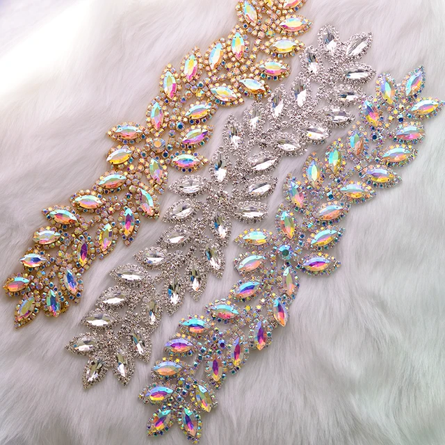 5x24cm Crystal Rhinestone Applique Accessory Sew On Crystals Stones for