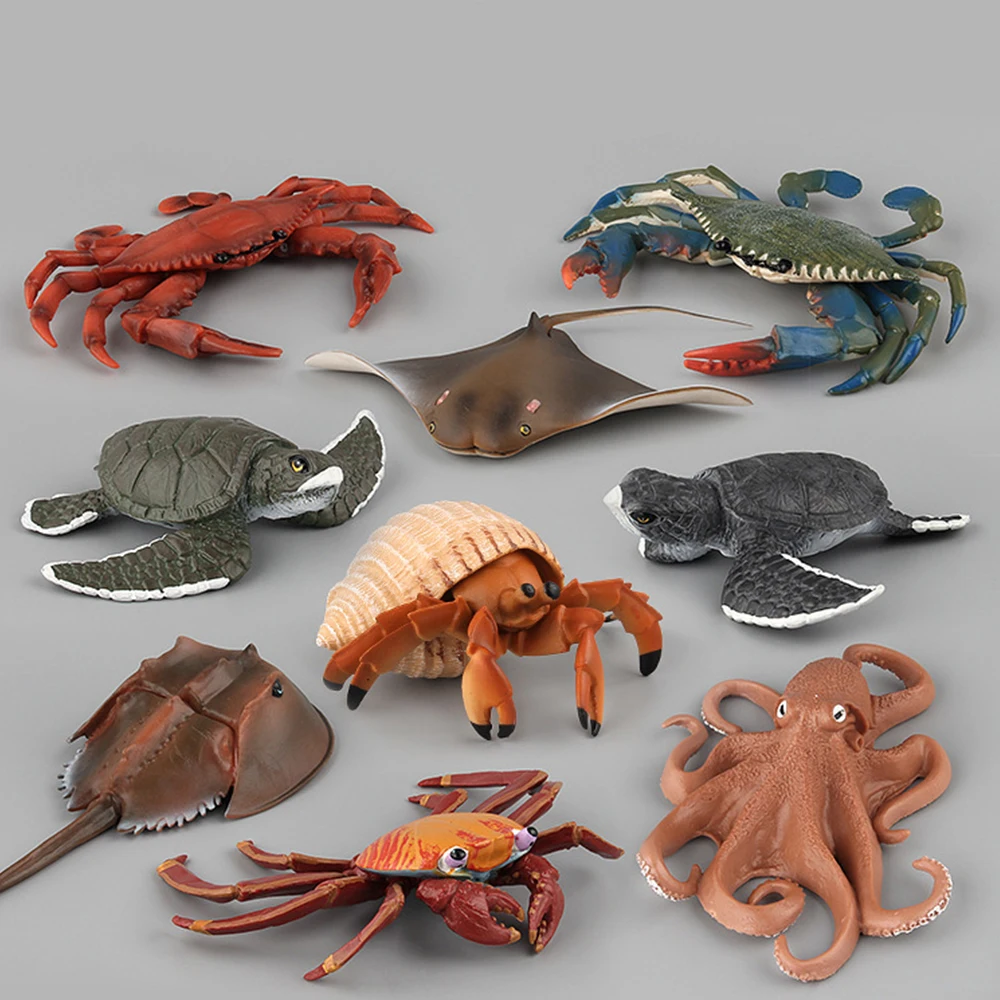 

Ocean Sea Life Simulation Animal Model Figure Turtle Crab Action Toys Figures Kids Children Educational Collection Toys Gift