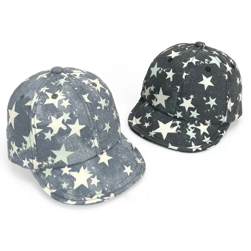 

Kids Snapback Caps Retro Star Printed Baseball Caps Autumn Summer Baby Boy Girl Cotton Sun Hat Adjustable Hats