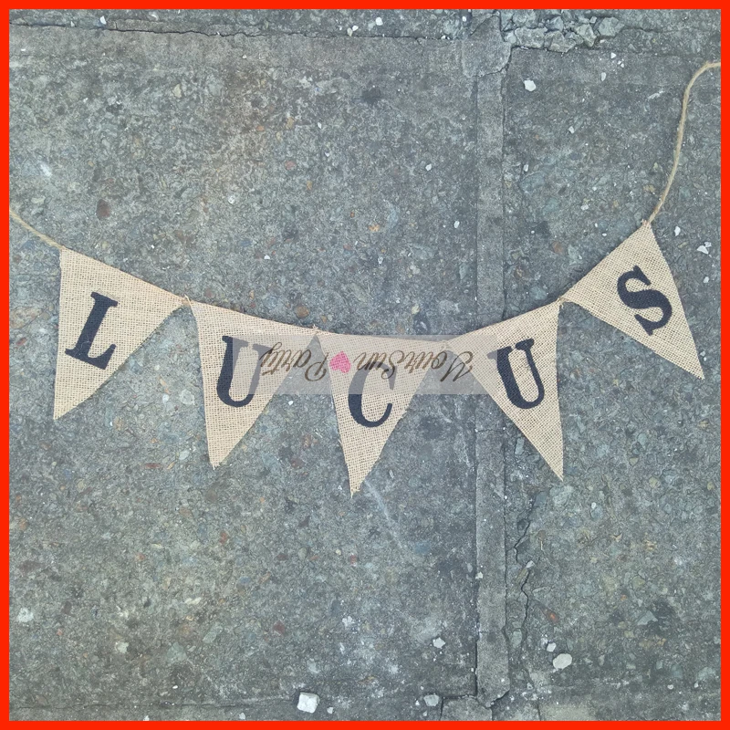 

2016 Free Shipping Customized Name Burlap Buntings 5 Letter Name Garlands Lucas Cindy Will Name Banner Personalized Items