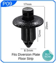 CNIKESIN, 50 шт., P09, 8,5 мм, отверстие, нейлон, Автомобильный крепеж, диверсионная пластина, полоска пола, нажимной тип, защитные фиксаторы, заклепки, зажимы для Toyota