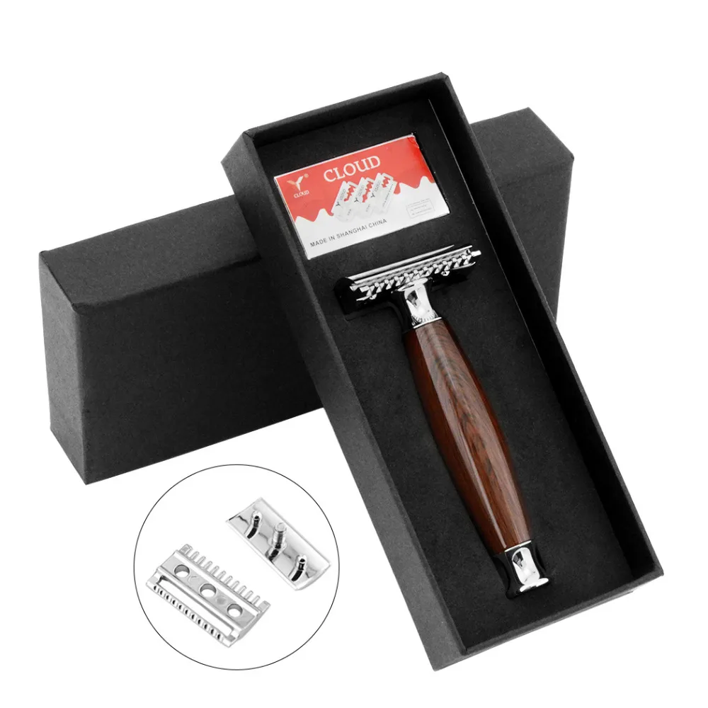 ZY Men Shaving Razor Double Edge Safety Razor Classic Close Shave Razor