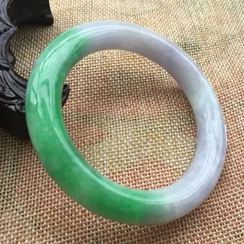 

58mm Certified (Grade A)100% Natural Lavender Jadeite JADE Bracelet Bangle 05549