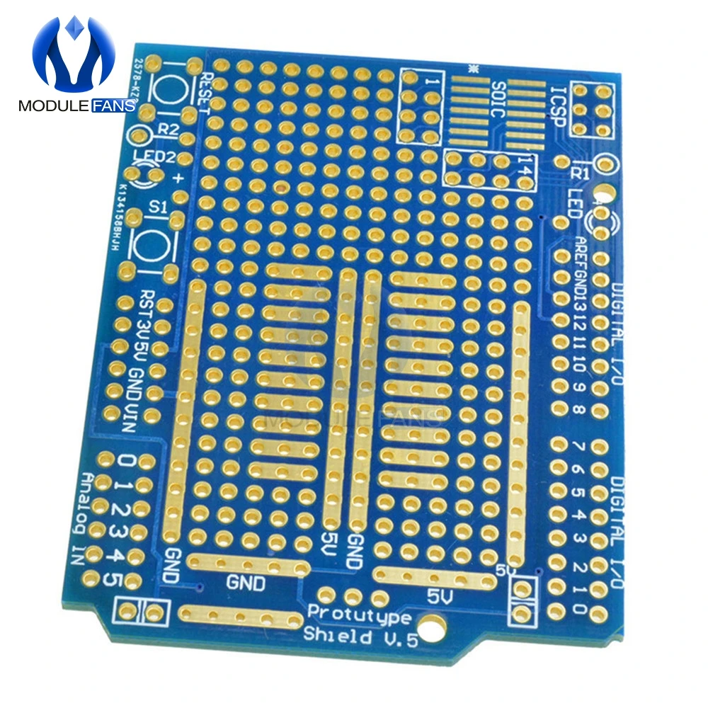 Прототип печатной платы для Arduino UNO R3 Щит платы FR-4 волокна 2 мм 2,54 мм Шаг Diy электронные