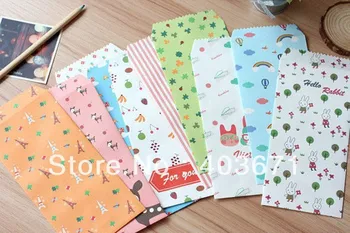 

New 5pcs/Set cute cartoon designs Stationery envelope / Gift&office Fashion style/ Wholesale