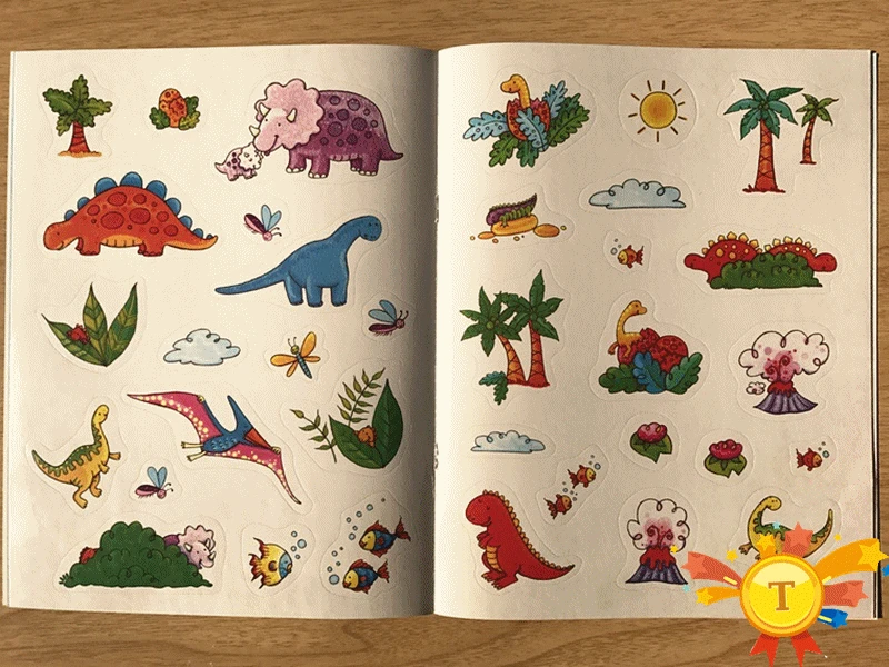 Милые наклейки книги сцена Рисунок мультфильм стикеры для книг детские английские раскраски картинки книги с наклейками подарки на день рождения