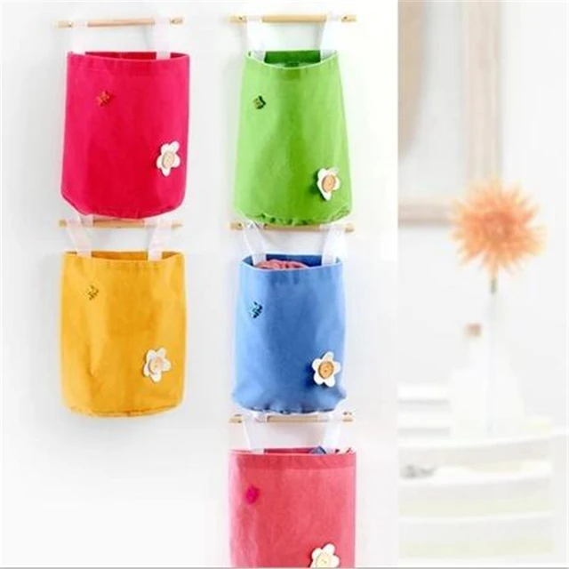 Hot Candy Colored Bag Hanging Storage Pockets Organizador De Hot Candy Colored Bag Hanging Storage Pockets Organizador De Bolsa Organizer Flannel