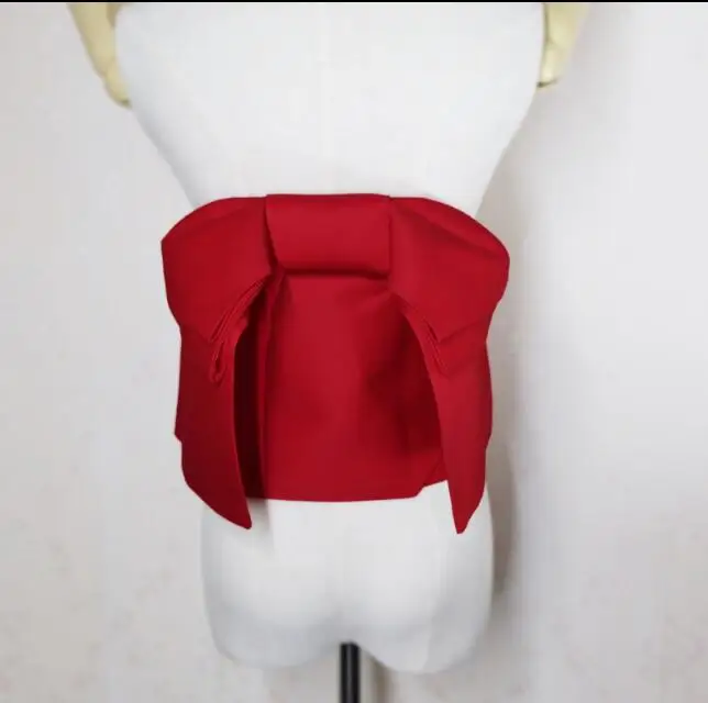 

Japanese kimono bathrobe accessories Women's Wide Belt High Quality Fixed Bow bows