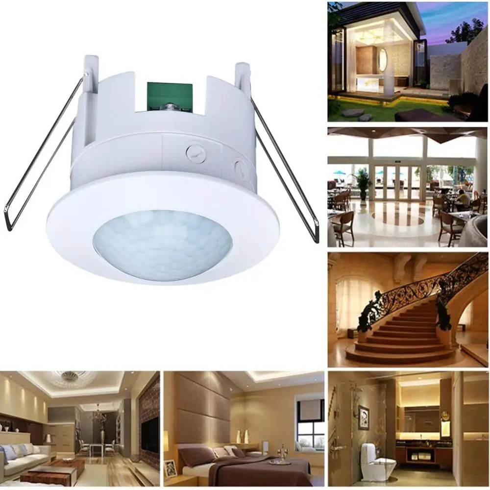 

110-240V Infrared PIR Motion Sensor Switch Adjustable Ceiling PIR Infrared Body Motion Sensor Detector Lamp Switch for Ceiling