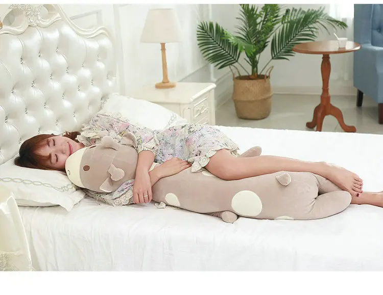 120 см Новая длинная подушка с оленем, плюшевая игрушка, мягкая подушка, кукла с животным, для сна, для дивана, для спальни, Декор, Kawaii Sika, милые подарки для детей