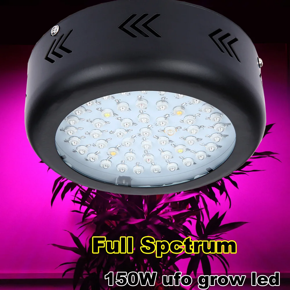 1pcs Cheapest UFO 150W AC85 265V Led Grow Light Lamp For Plants Vegs