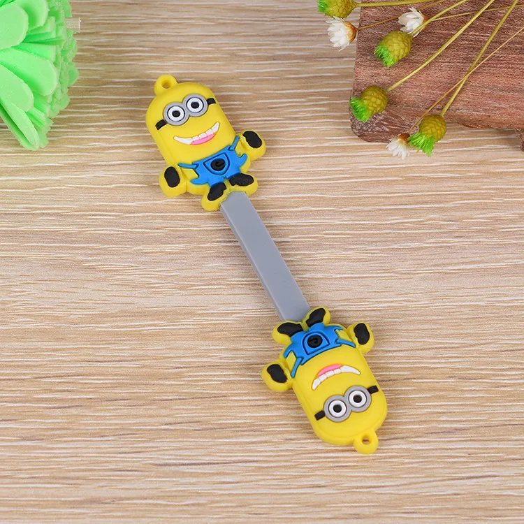  100pcs Lovely Elephant Bear Cartoon Cable Winder Headphone Earphone Cable Wire Organizer USB Cord H