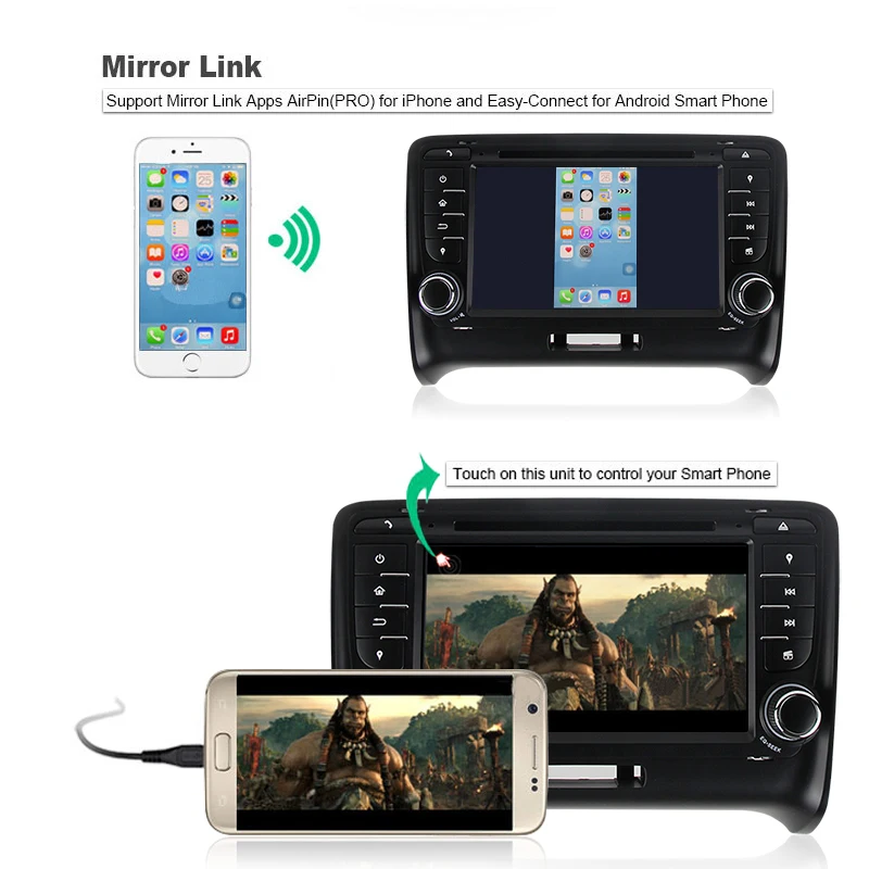 Clearance Touch Screen Android 8.0 8.1 2 DIN Car DVD GPS For Audi TT MK2 2006 2007 2008 2009 2010 2011 2012 multimedia player radio wifi 30