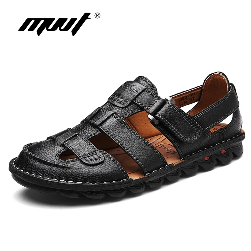 Brand Men Sandals Casual Beach Shoes High Quality Summer Sandals Soft Sole Fashion Men Genuine Leather Slippers Men Flip Flops Brand Men Sandals Casual Beach Shoes High Quality Summer Sandals Soft Sole Fashion Men Genuine Leather Slippers Men Flip Flops
