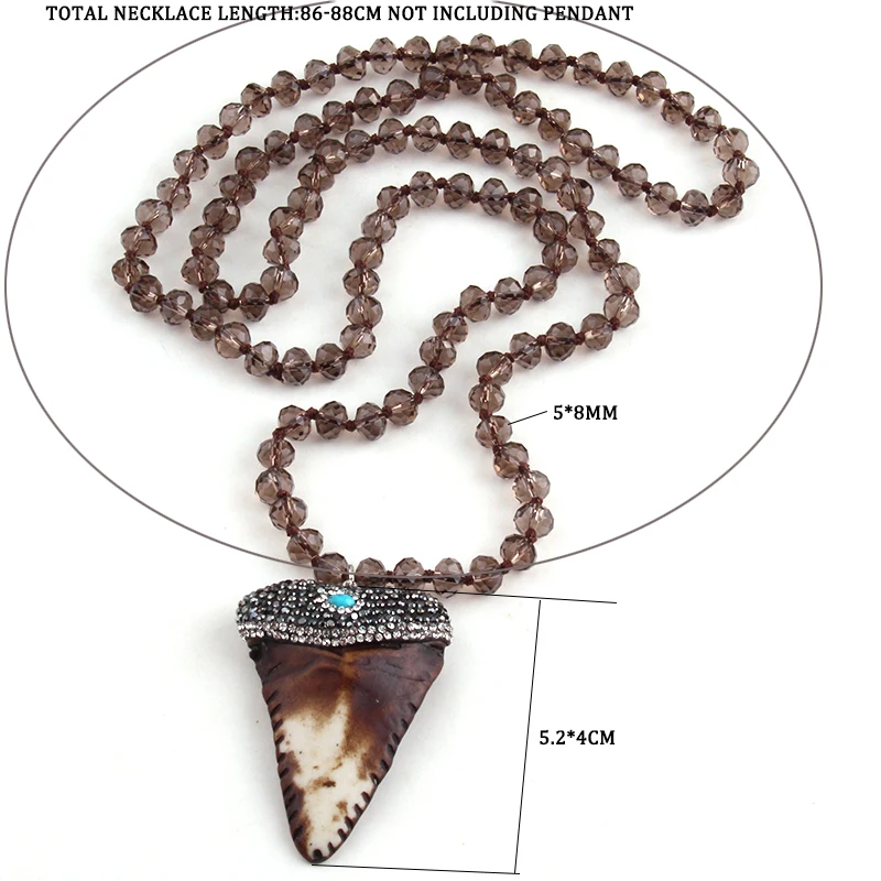 Бесплатная доставка Длинная подвеска зуб из закаленного стекла|necklace free shipping|pendant