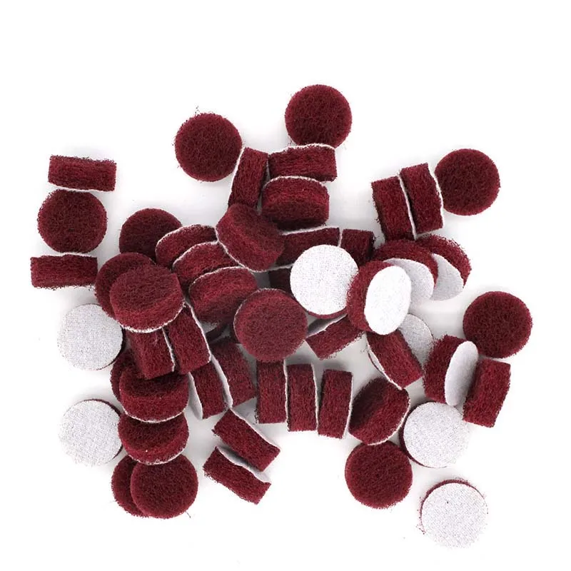 

70 PCS 1 Inch 400-800 Grit Multi-purpose Flocking Scouring Pad Industrial Heavy Duty Nylon Cloth for Polishing & Grinding