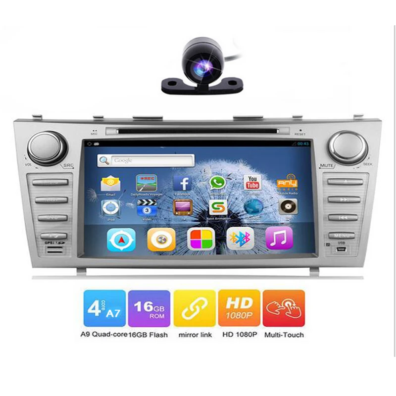 

2 Din Auto Radio GPS Corolla Car Stereo Radio for Camry with DVD Player Bluetooth FM/AM,WiFi, Steering Wheel Control and OBD