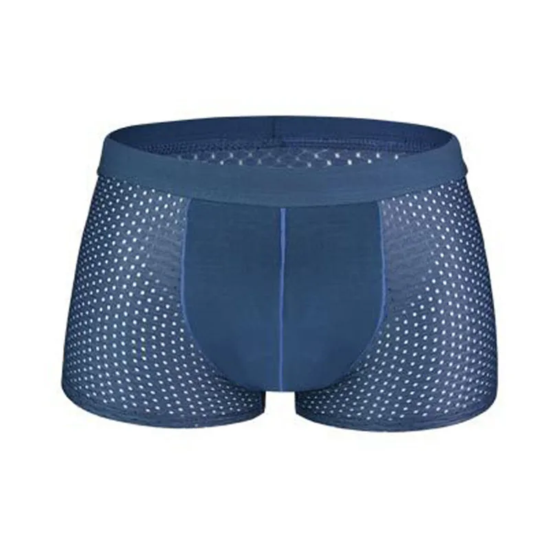 BLUE DEWVKV Мужское нижнее белье боксеры боксер самакуэка Masculina Mutande Uomo боксерки Meskie Ondergoed Mannen трусы-боксеры из модала плюс Размеры L-3XL - Цвет: BLUE