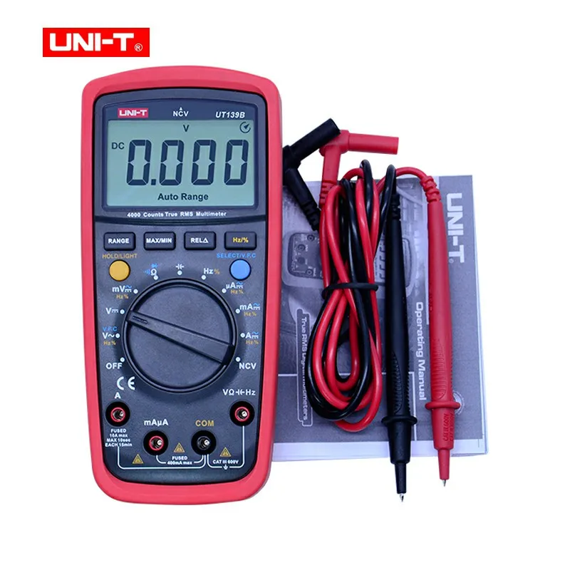 Goedkoop True Rms Digitale Multimeter Ac Dc Spanning Stroom Meter Ohm Capaciteit Tester UNI T UT139A UT139B UT139C Auto Manual Range ncv