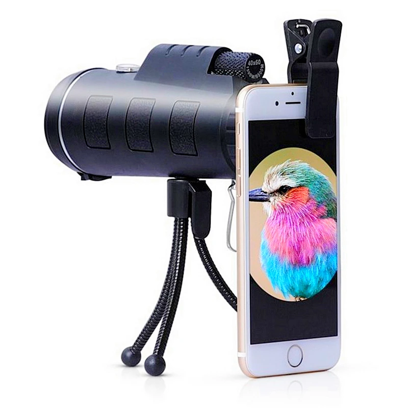 Spotting Scope 40X60 Telescope Zoom Waterproof Birdwatch Hunting MINI Monocular watch the game concert moon with tripod