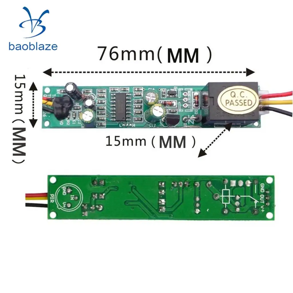 Infrared Sensor Light Switch PIR Motion Detection Automatical ON/OFF 12V DC 