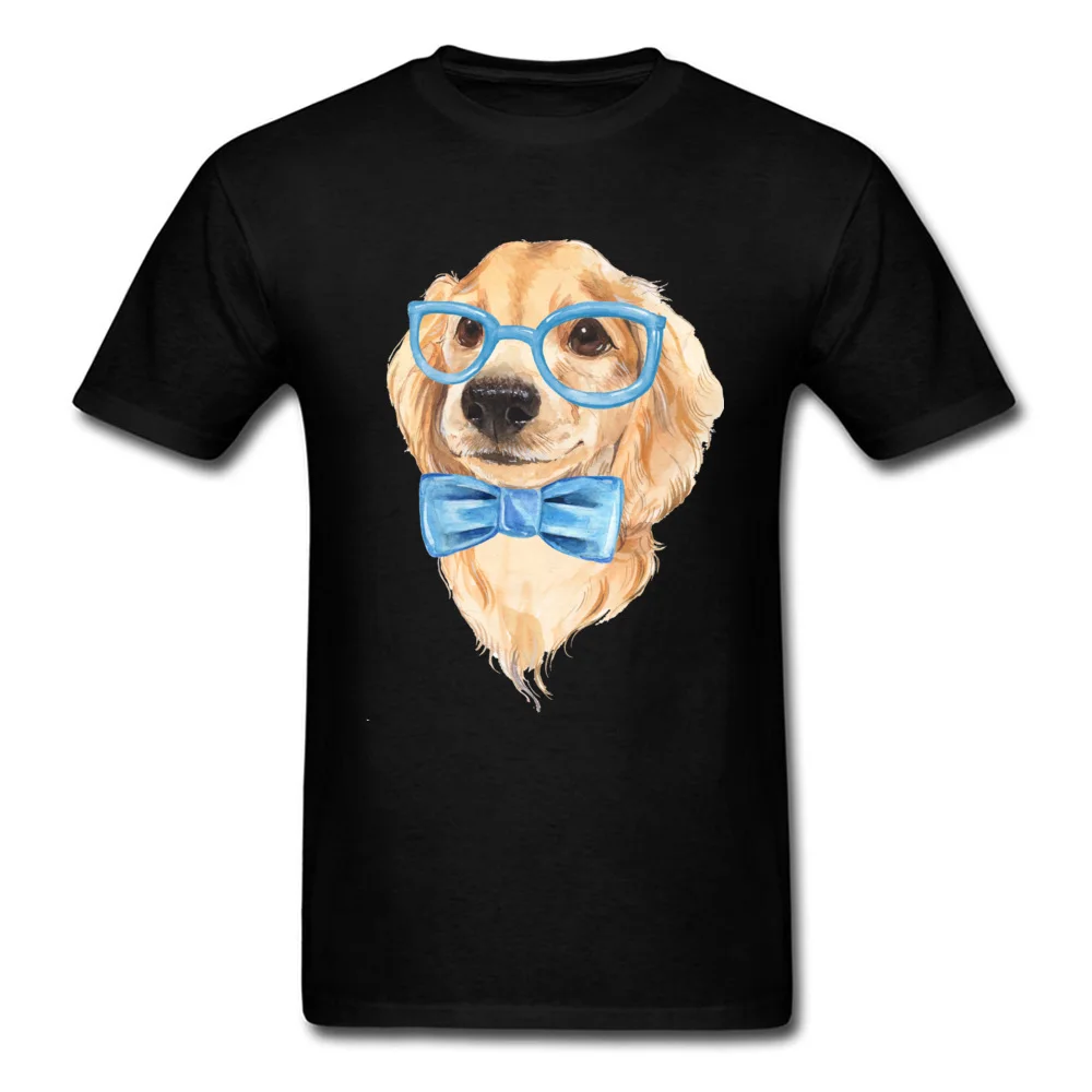  Custom Tees Family Short Sleeve Men T Shirts TpicOriginaltitle Slim Fit VALENTINE DAY Sweatshirts Crew Neck Wholesale Cute dog in glasses black