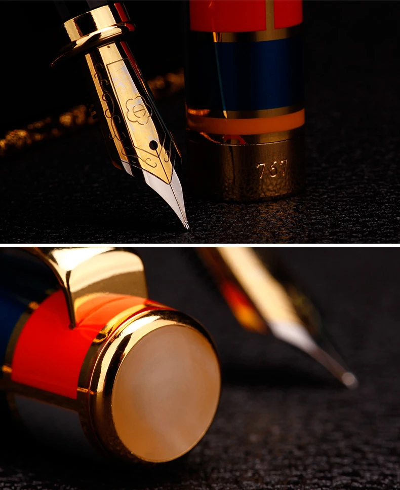 Цветная мозаичная авторучка Iraurita, полностью Металлическая золотистая ручка с зажимом, роскошные чернильные ручки, канцелярские принадлежности, офисные принадлежности 1014