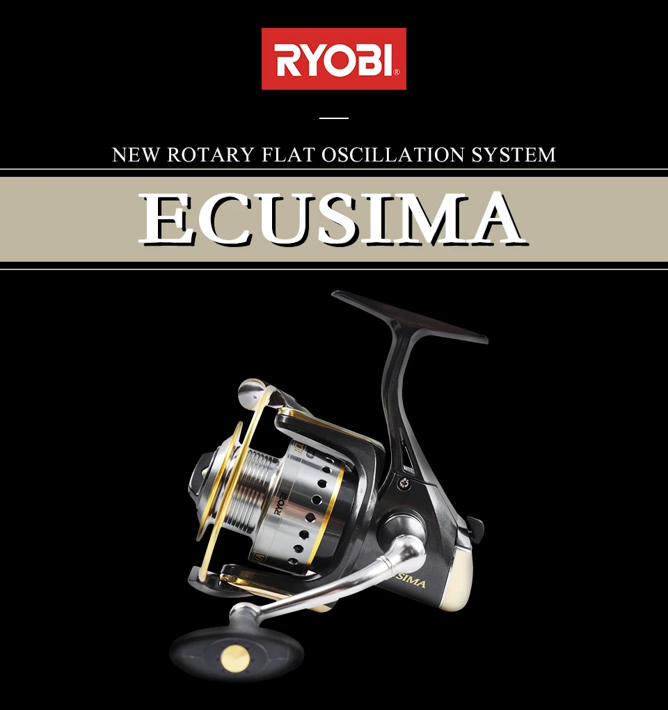 RYOBI ECUSIMA VI Рыболовная катушка для спиннинга 2000/3000/4000/6000/8000 4BB 8 кг Макс Перетащите Рыболовные катушки металлический катушка в соленой воде